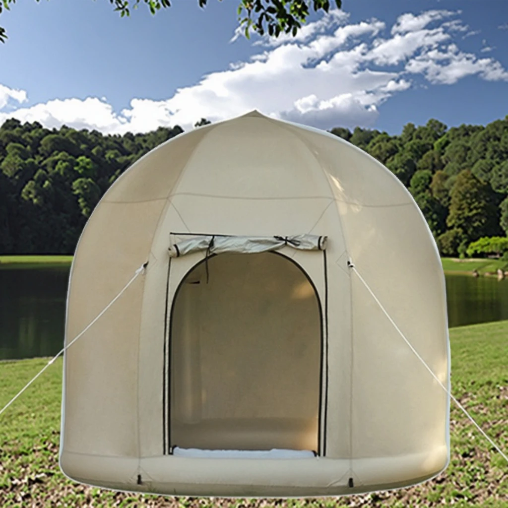 Inflatable Camping Glamping Tent for 4 People Uv Protected Waterproof Family Tent for Outdoor Hiking & Camping