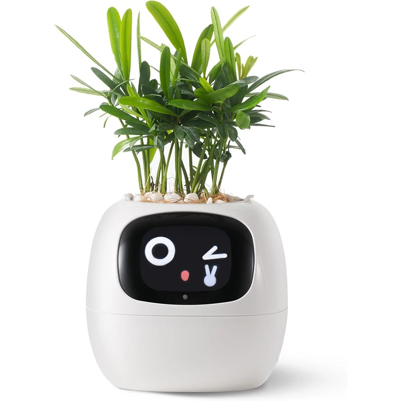 IVY Smart Pet Planter Smart Flowerpots Ai Planter Intelligent AI Chips Endless Fun Over 49 Expressions 7 Smart Sensors