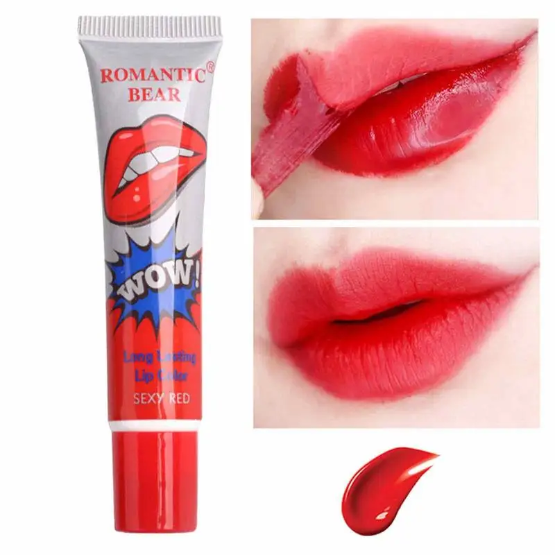 Makeup Peel Off Liquid Lipstick Waterproof Makeup Lip Liquid Lipstick Creamy Long Lasting Lip Lint Cosmetics Gloss Non-stick Cup