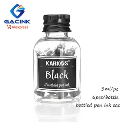 High Quality Pure Colorful Fountain Pen Ink 6pcs/bottle Universal Writting Smooth Liquid 10 Colors
