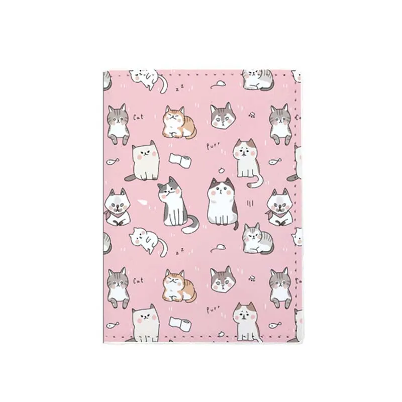 New Lovely Cute Cat Travel Accessories Passport Cover Holder PU Leather Unisex ID Bank Card Holders Wedding Super Cute Gifts