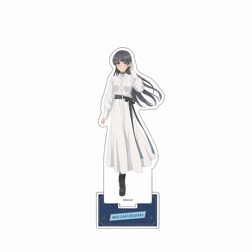 Rascal Does Not Dream of Bunny Girl Senpai 15cm Acrylic Stand Keychain Tomoe Koga and Mai Sakurajima Desktop Decor Gift
