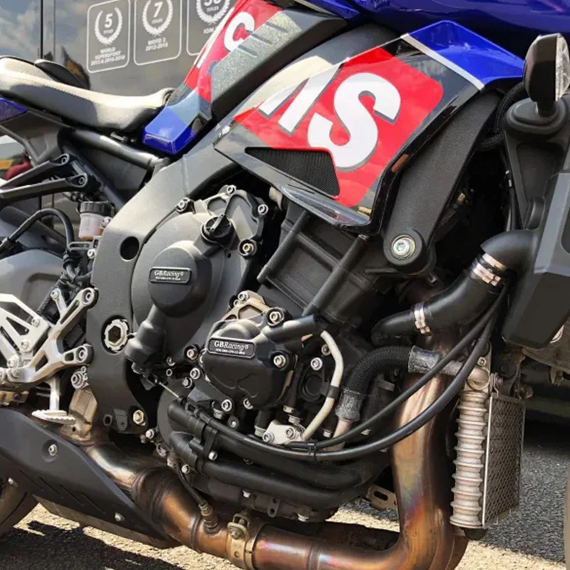 ชุดฝาครอบเครื่องยนต์ GBRacing สำหรับ YAMAHA MT-10 ปี 2015-2025 ฝาครอบเพลาข้อเหวี่ยง ฝาครอบคลัตช์ ฝาครอบไดชาร์จ อุปกรณ์ตกแต่งรถจักรยานยนต์