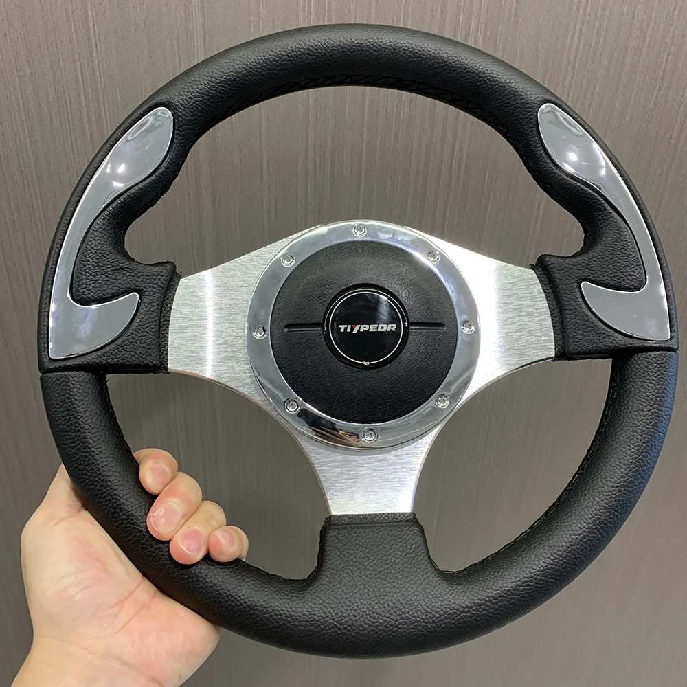 

Tiypeor Universal 320mm 13 Inch Pvc Racing Game Simulator Golf Steering Wheel