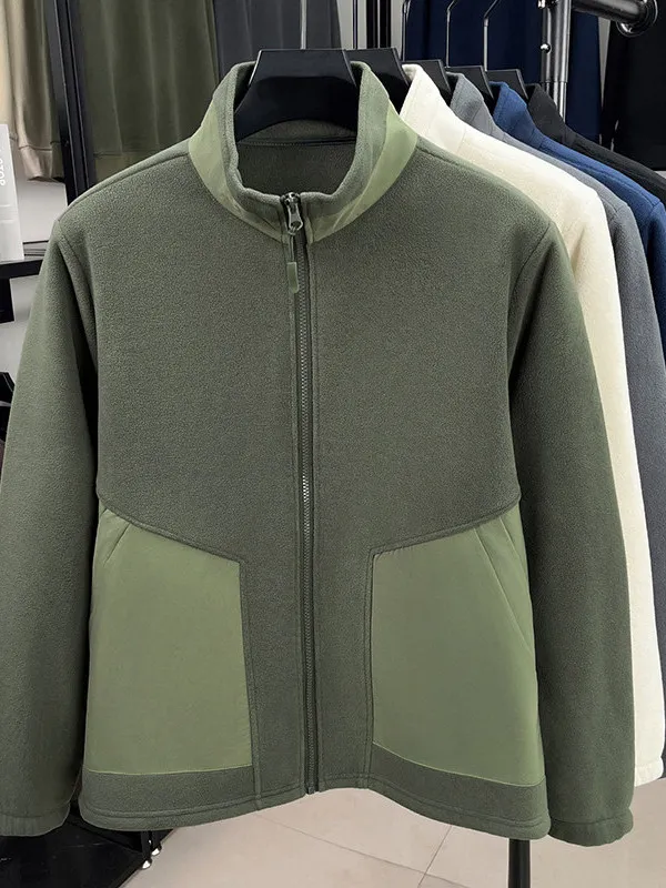 

Мужская ветрозащитная куртка FCE с утеплителем, теплая, с воротником-стойкой, для осени и зимы, модная городская стильная