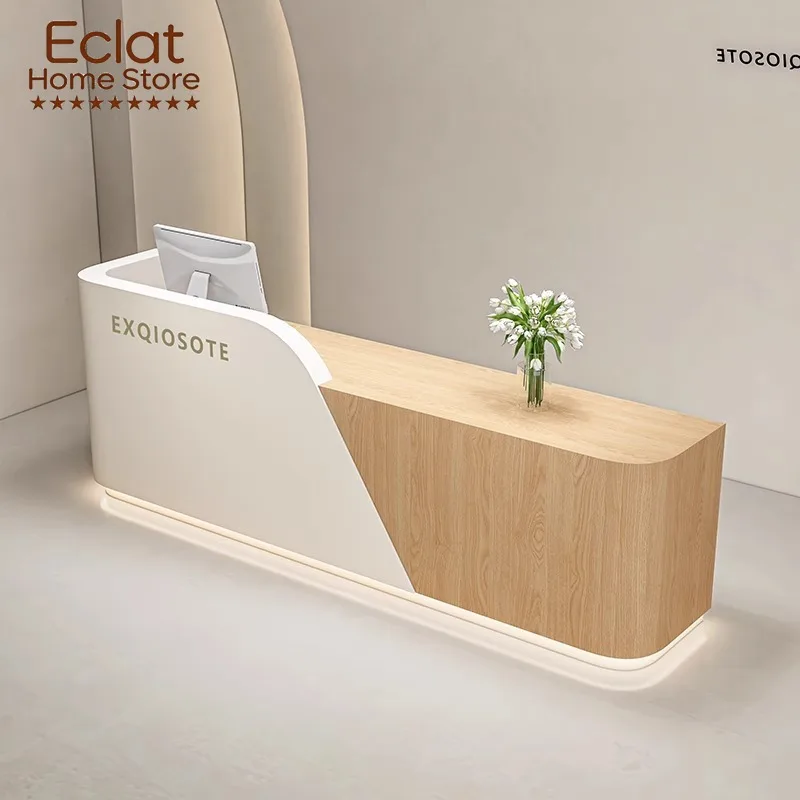 Beauty salon Bar Hair salon Paint front desk Clothing store Dental clinic Light luxury reception desk Training checkout page