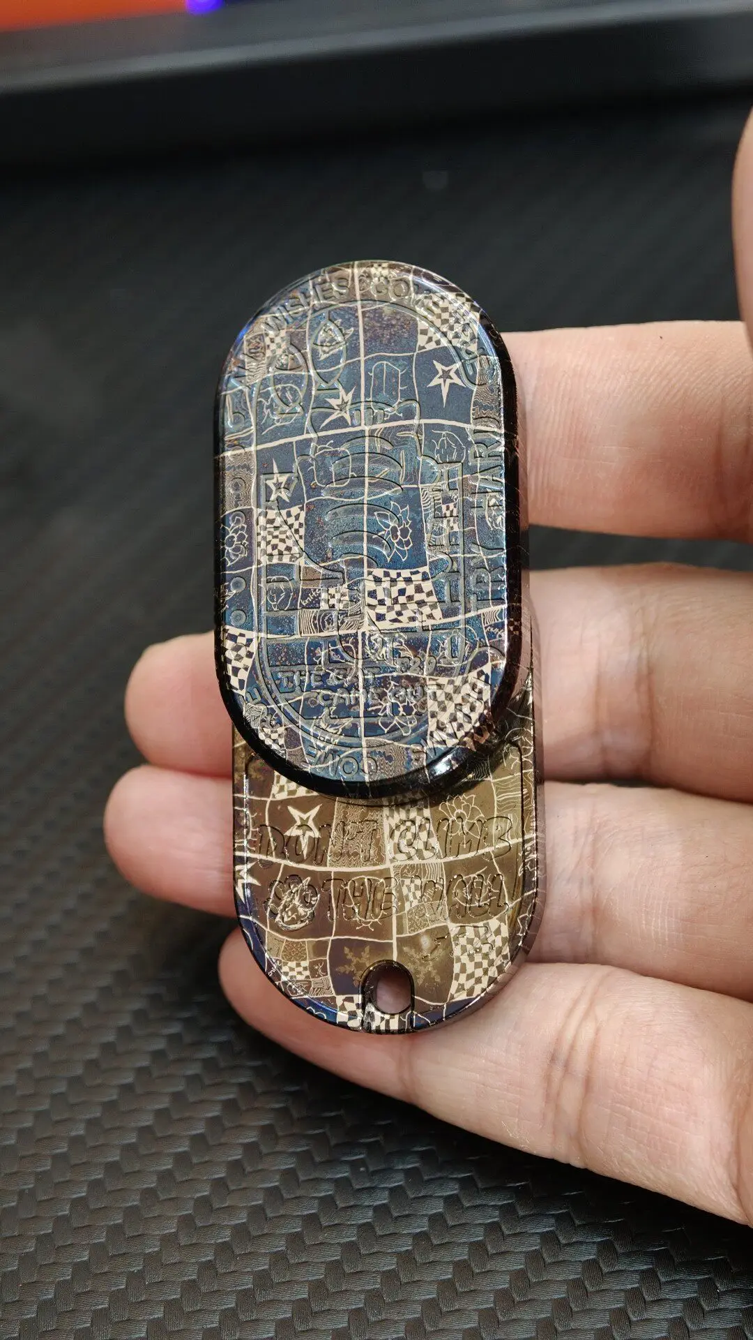 Used EDC Fz F2.9 Face Malaysia Push Card EDC Decompression Toy