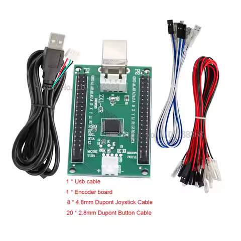 2 Players PC/PS3/Android Usb Board With Button Stick Cables Arcade Game Controller Zero Delay Encoder Joystick Control Encoder