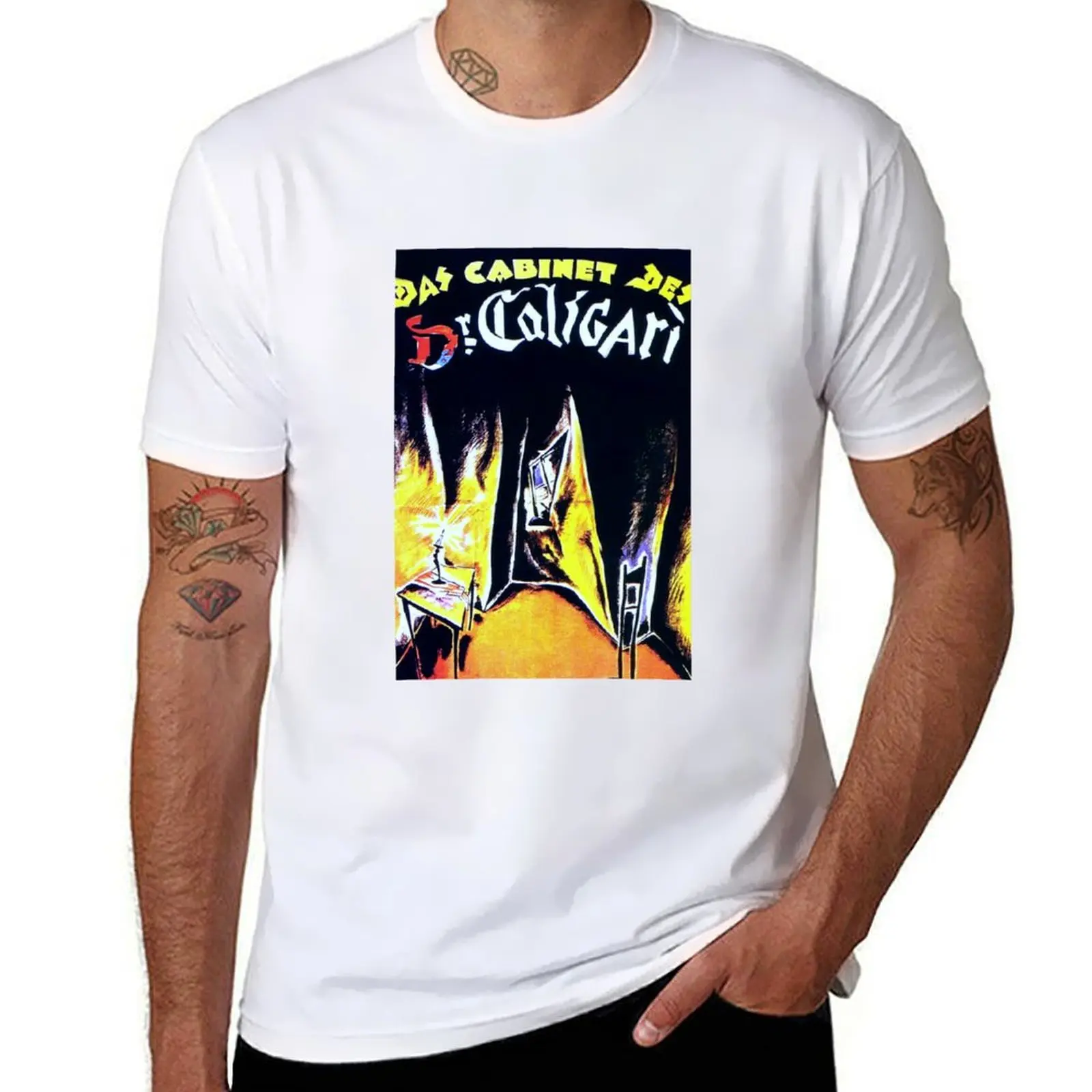 

shirt Poster man shirt cotton heavy With Caligari t cotton T-Shirt Chair t man