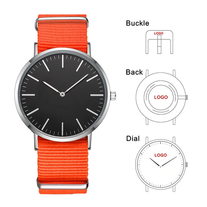 Personalized Watch Dial Custom Make Your Own Wristwatch Private Label Design Name Letter Slogan Quartz Watch