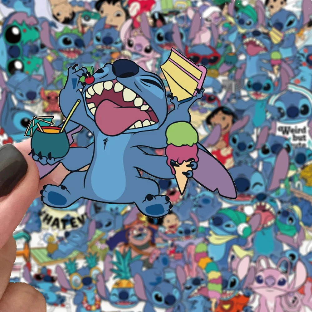 

10/30/52pcs Transparent Disney Lilo&Stitch Anime Stickers Cute Graffiti Sticker DIY Skateboard Laptop Phone Car Funny Decals Toy