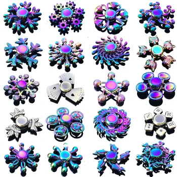 Rainbow Fidget Metal Spinner Colorful Finger Spinners High Speed Hand Spinners Fidget…