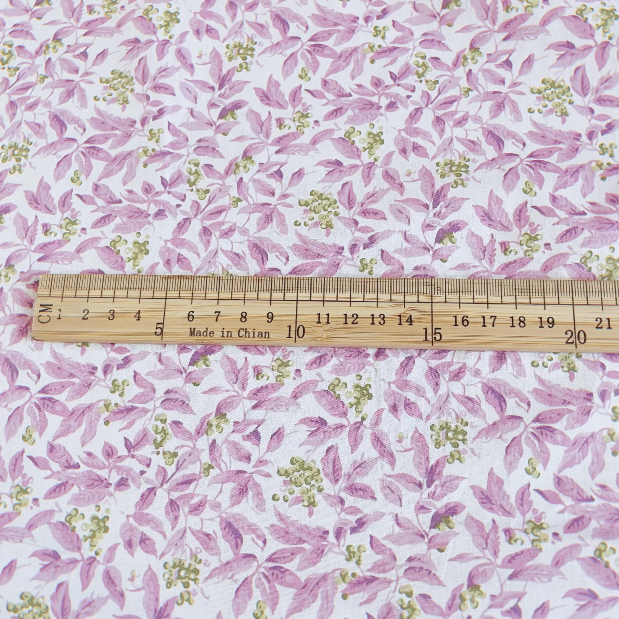 0.5m/1m/2m/5m Romantic Leaf Printed 100% Cotton Fabric for DIY Sewing Crafts Garment Making Home Textile Creative Decor Projects