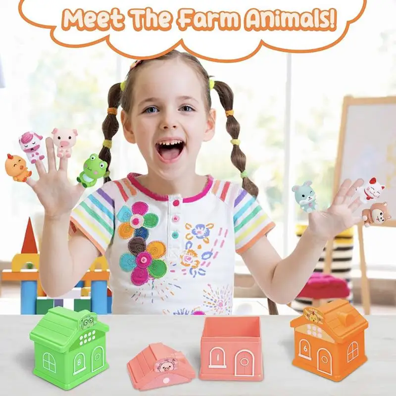 Hand Finger Puppets Fun Animal Puppets Counting Learning Animal Finger Play Puzzle Early Education Passover Finger Puppets For