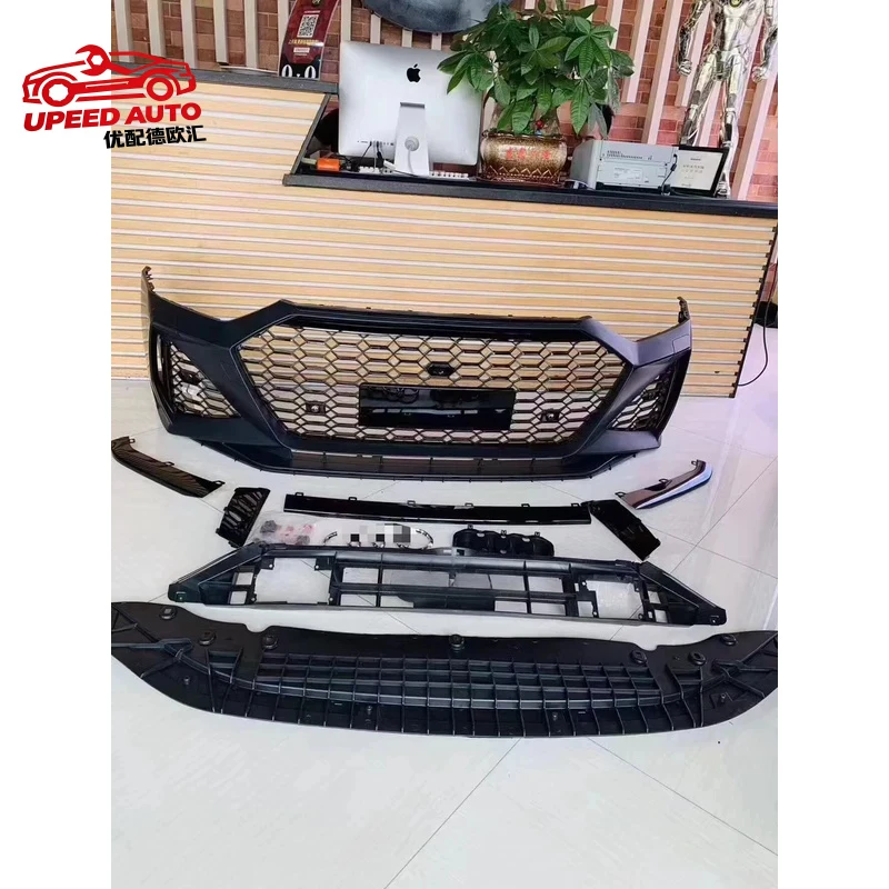 

STLF Suitable for Audis A7 Modification and Upgrade RS7 Body Kit Front Bumper Assembly Car Grille Fog Light Upgrade
