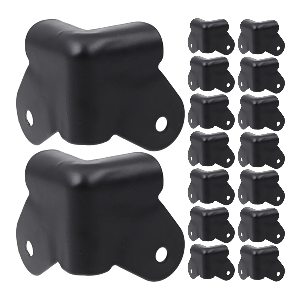 24 قطعة من أغطية الزوايا الواقية المضادة للتصادم زوايا مكبر الصوت الحديدية لخزائن وصناديق المجوهرات والأثاث