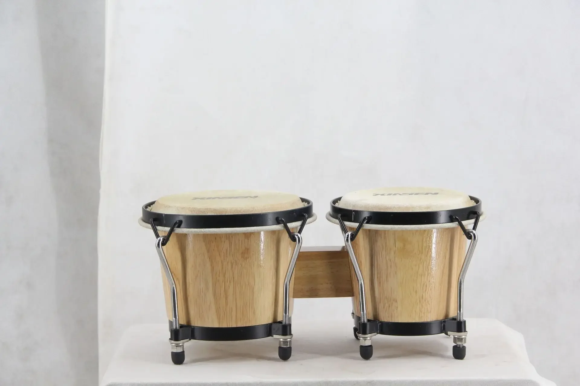 Solid Wood Cowhide Siamese Drums Bongo Drums Children\'s Percussion Instruments Orff Instruments