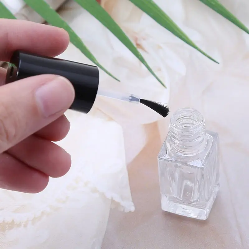 Bouteille vernis à ongles en verre vide, récipient transparent, flacon vernis, pot d'échantillon maquillage, livraison