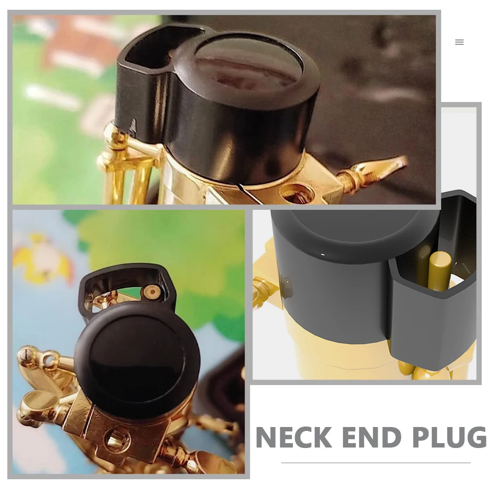 

2 Pcs Saxophone Plug Accessories Alto Neck End Component Cap Plastic Accessory Bend
