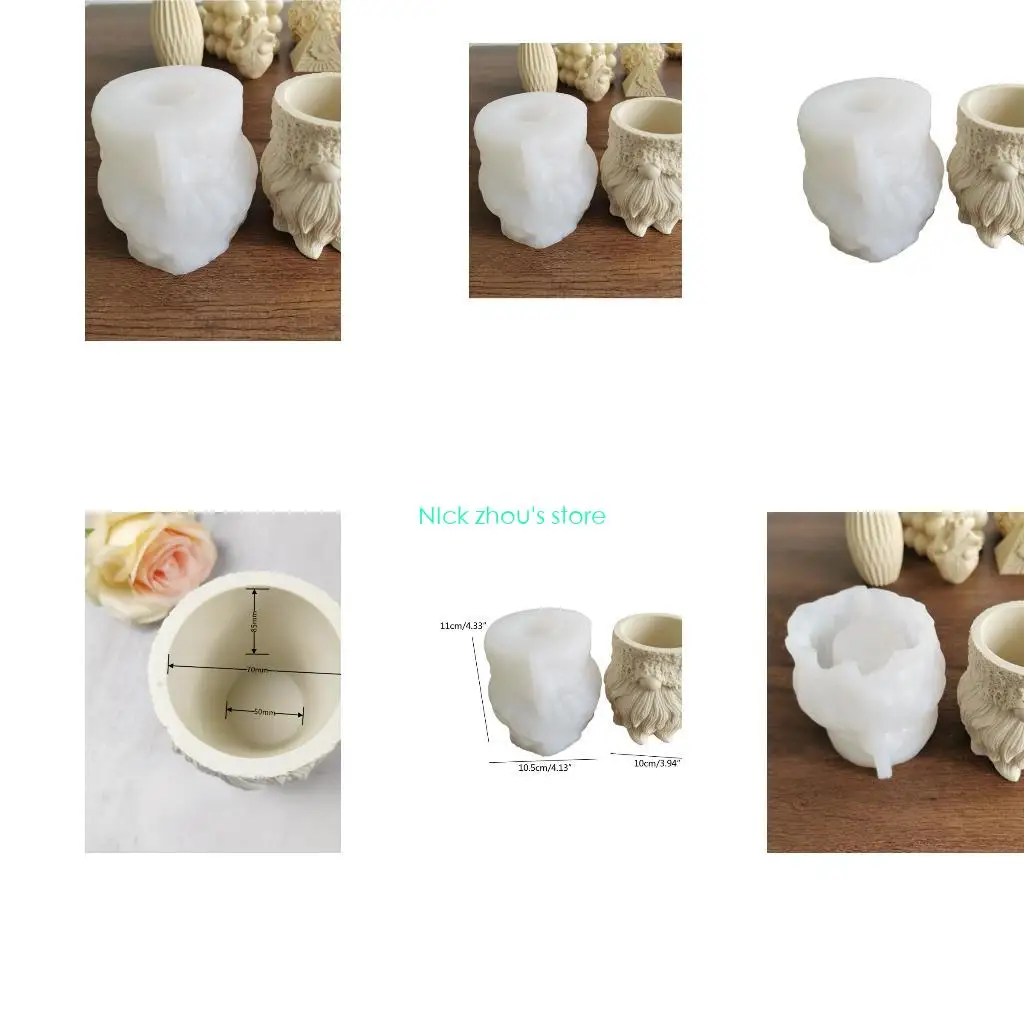 

E15E маленький гном цветочный горшок силиконовая форма Diy суккуленты бетонный цветочный горшок ваза гипсовая цементная глина