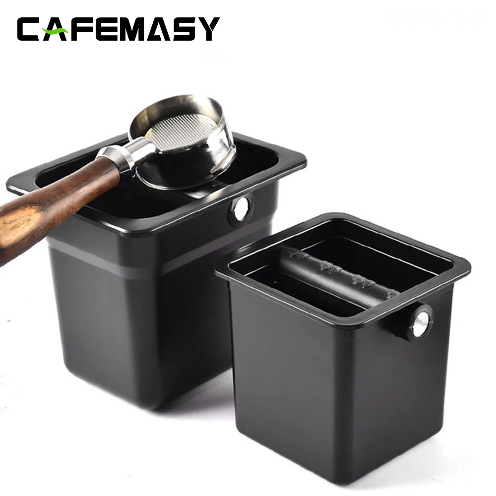 

Кофейное ведро для шлака CAFEMASY, встроенное ведро для шлака для порошка, двухцелевое квадратное ведро для шлака, кофейные аксессуары