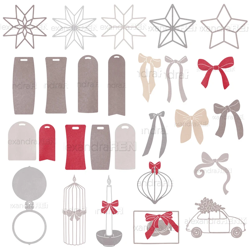 Piggy Craft Metall-Stanzformen, geschnittene Matrizenform, Etikettenetikett, Schleife, Girlande, Sammelalbum, Papier, Basteln, Messerform, Klingenstanzer, Schablonen