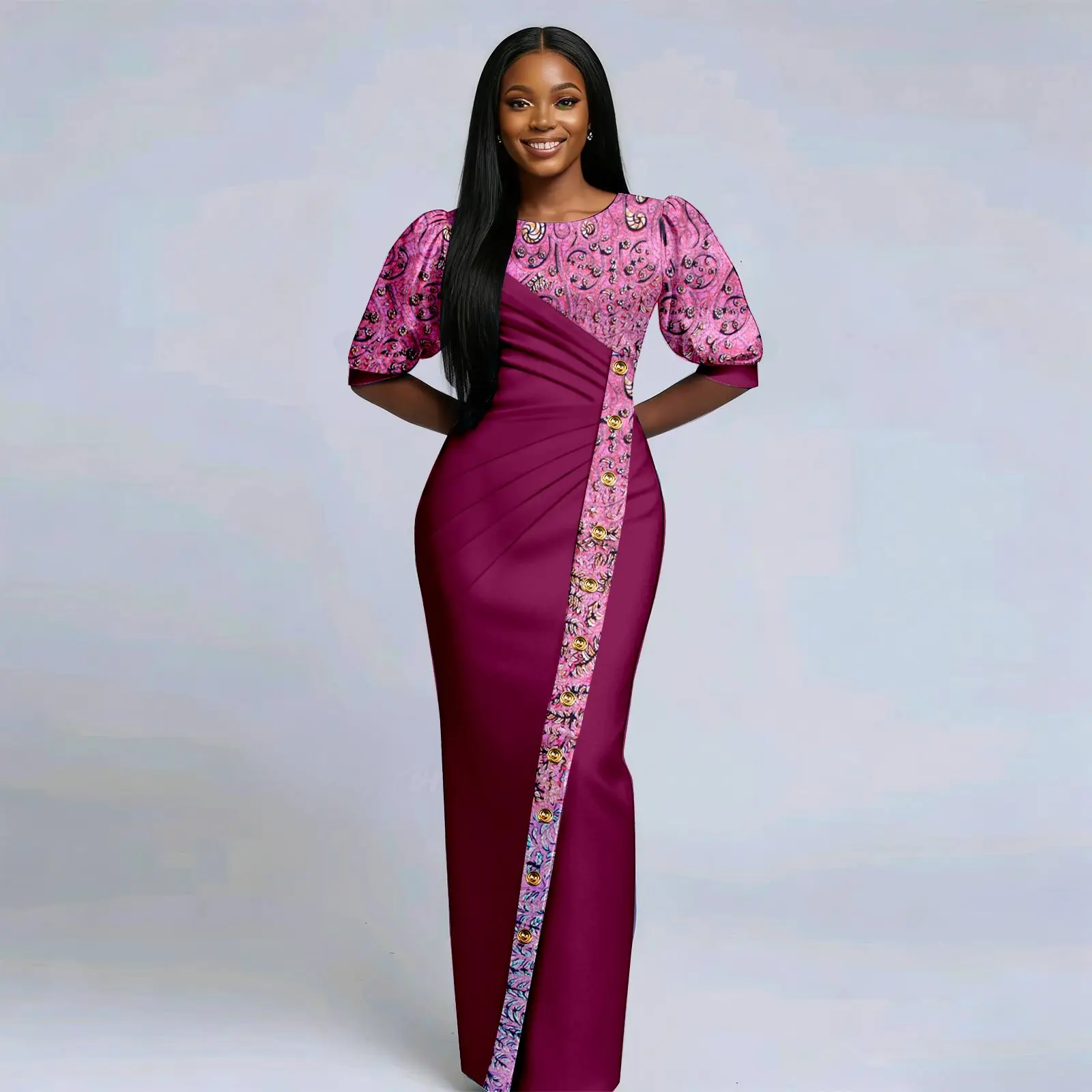 robe-pour-femme-en-tissu-imprime-africain-ankara-col-rond-manches-bouffantes-patchwork-decoration-boutonnee-2625051