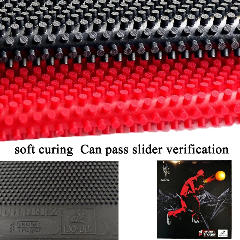 Soft Curing Sauer Dancer 007 Table Tennis Rubber Extra-soft Medium Particles Long Pips OX Ping Pong Rubber Passes Inspection