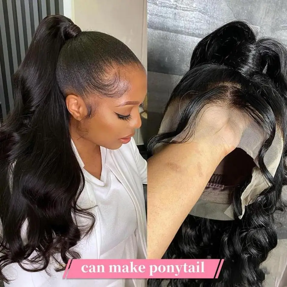360 شعر مستعار دانتيل كامل 40 بوصة الجسم موجة الباروكات الأمامية البرازيلي خصلات الشعر المستعار الإنسان 100% Hd 360 الدانتيل الباروكات الرباط غير مرئية للنساء