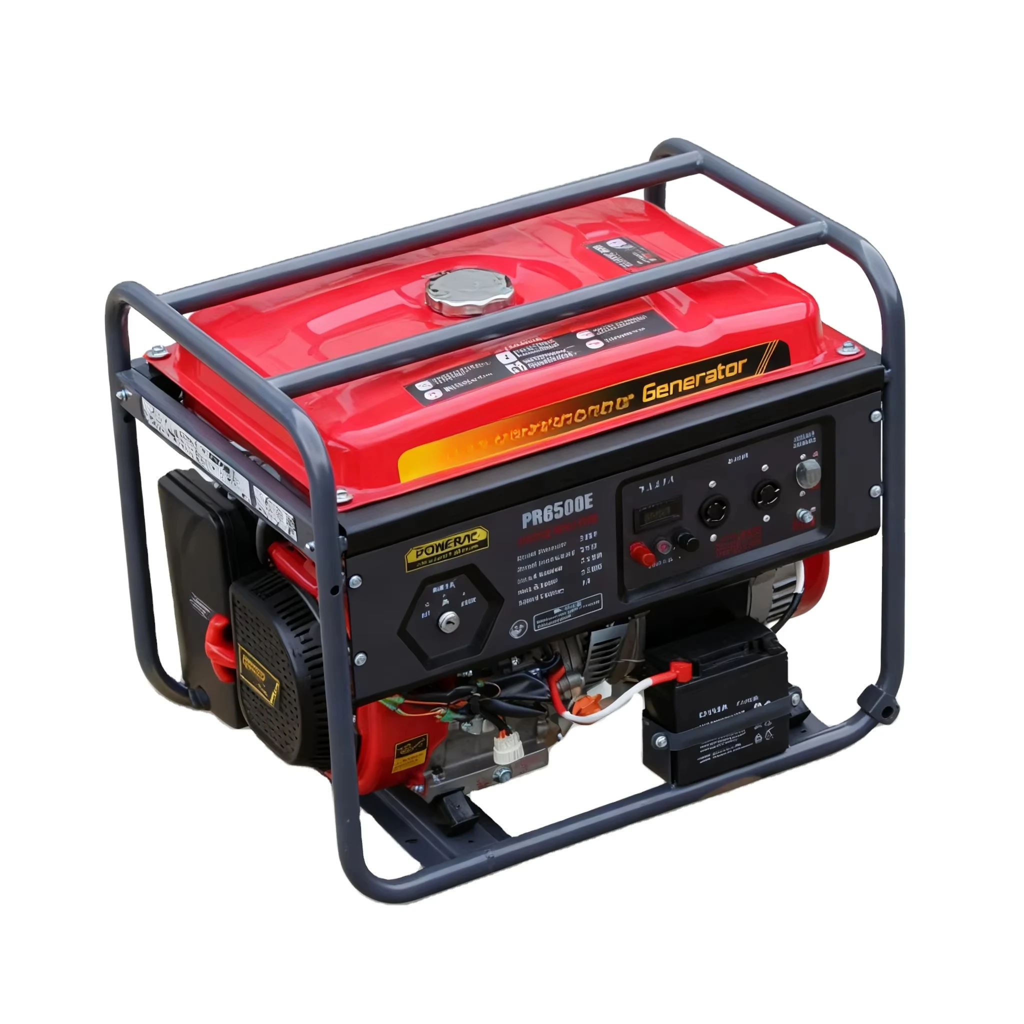 POWERAC 3/5/6/8/10KW Silent Portable  Generator 230V 4 Stroke Air Cooled 15L Fuel Tank 2 Years Warranty, Suitable for Fa