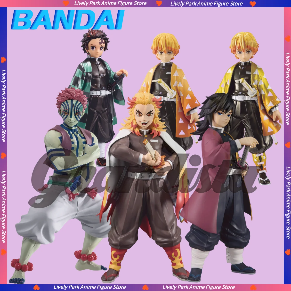 

BANDAI оригинальный Demon Slayer Grandista KAMADO TANJIRO AGATSUMA ZENITSU AKAZA RENGOKU KYOJURO TOMIOKA GIYU экшн-игрушка фигурка в подарок