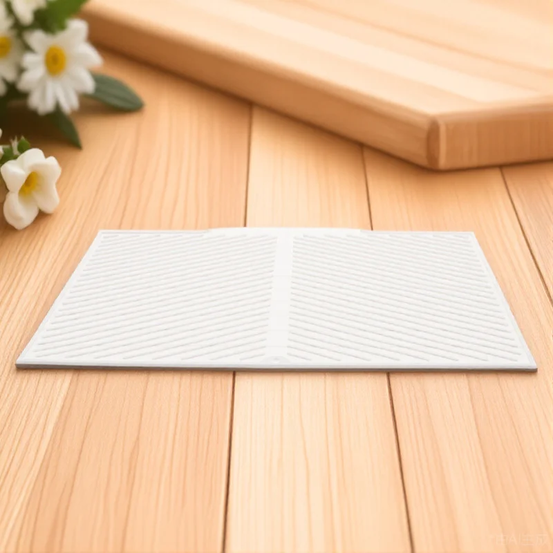 

Silicone Dish Drying Mat Foldable Non-Slip Kitchen Counter Pad Large Heat Resistant Drain Lip for Dishes Pans Fruits Utensils