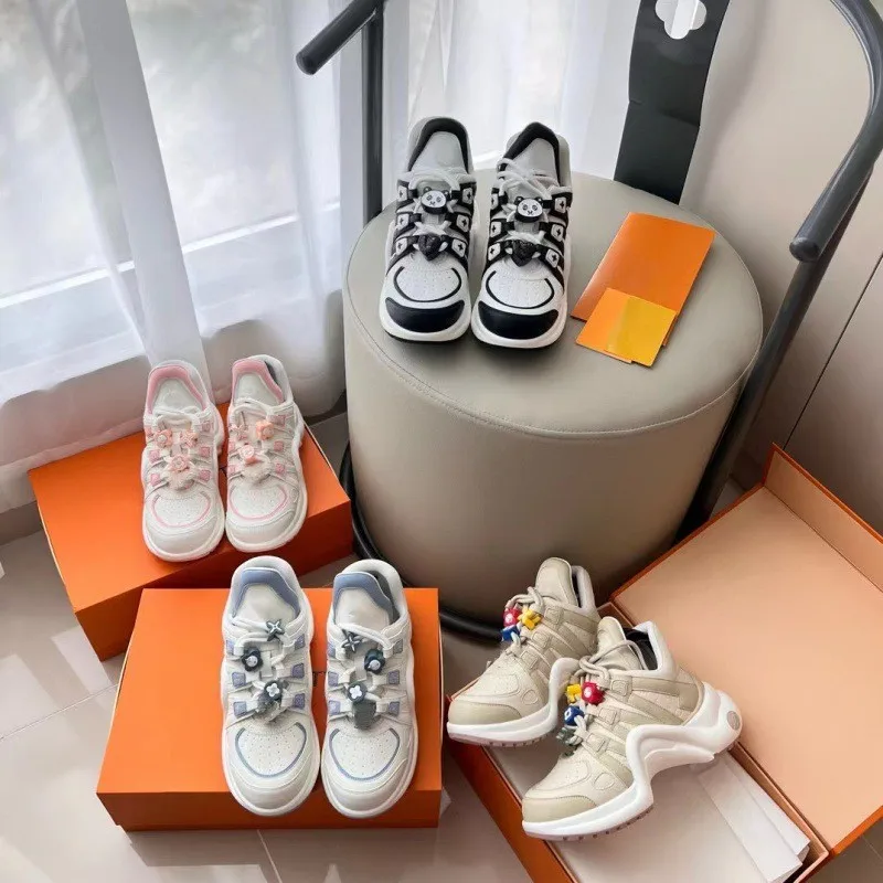 

2026 New Torre Shoes Bow-soled All-match Breathable Women's Thick-soled Interior Heightened Casual Sneakers