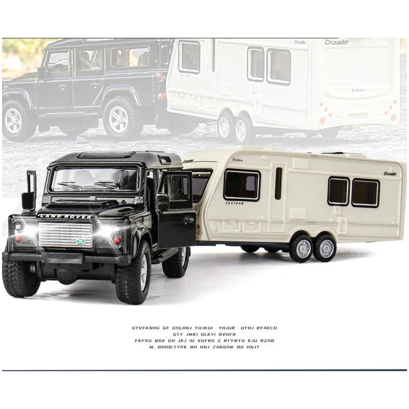 

House Trailer SUV Alloy Car Model Diecast Simulation Metal Toy Off-road Vehicles Car Model Collection Childrens Christmas Gift