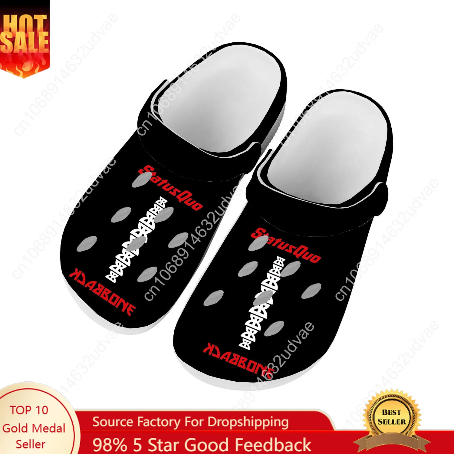 

Status Quo Water Shoes Mens Womens Comfortable Fashion Home Garden Clogs Customizd Sandals Beach Breathable Hole Slippers