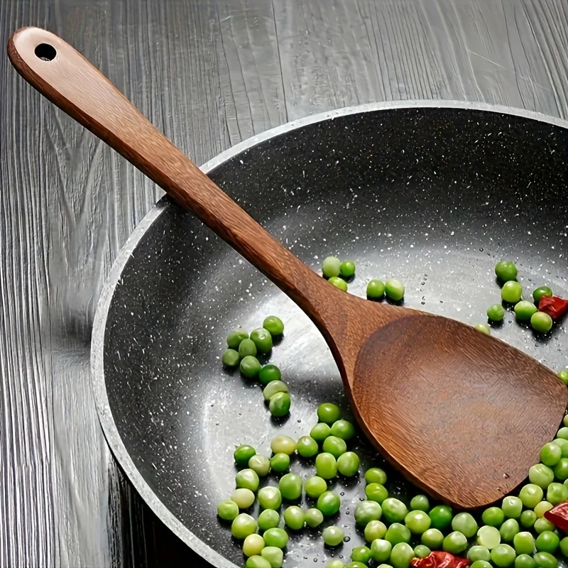 Natural Teak Wood Kitchen Utensil Set 5