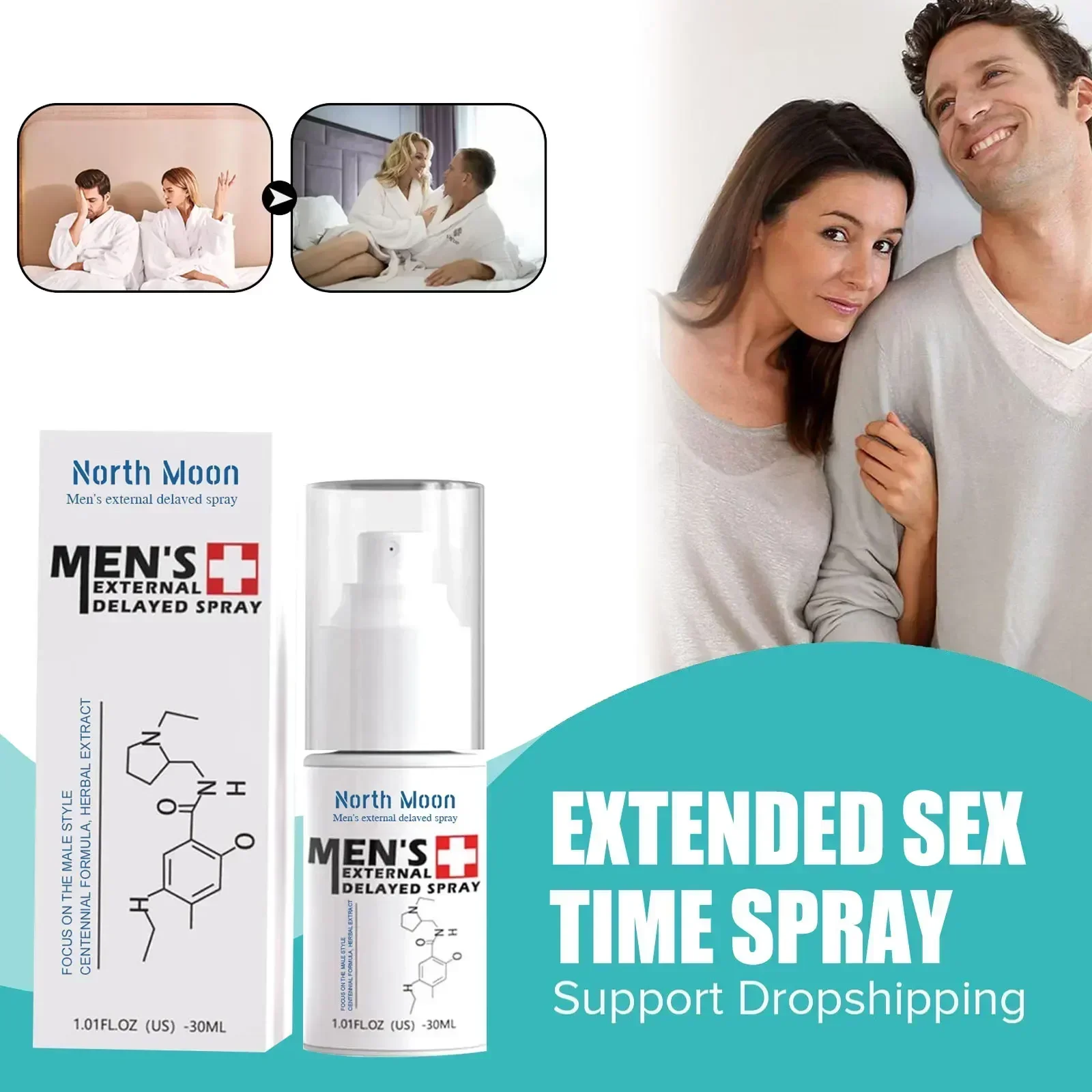 

Men Delay Spray Penis Enlargment Lasting Long Sexual Time Increase Growth Male External Anti Premature Ejaculation Liquid 30ml