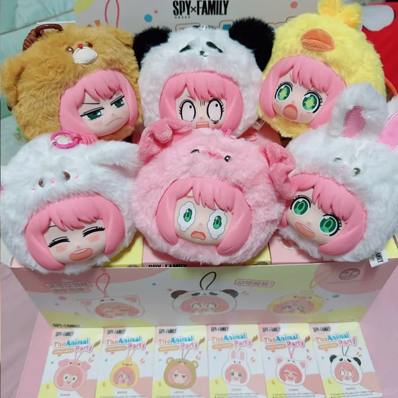 

Натуральная шпионская × семейная вечеринка с животными, виниловое лицо, плюшевая глухая коробка, милые куклы, игрушки, школьный декор, подвеска, украшение для рабочего стола, подарок-сюрприз