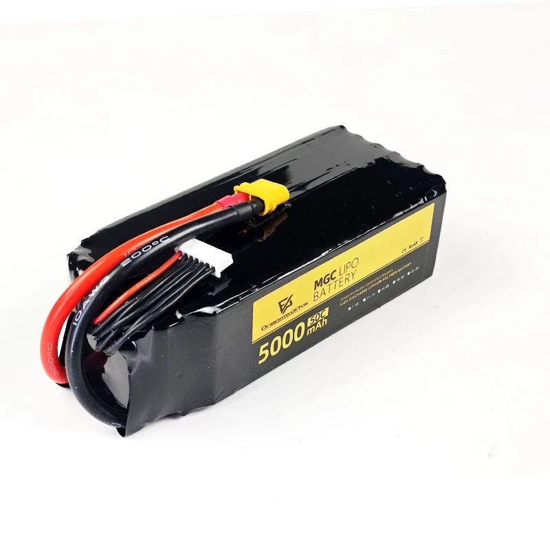 FPV MGC 5000mAh 6S 22.2V Lipo Lithium Battery with 50C XT60 for Car Long-distance Travel