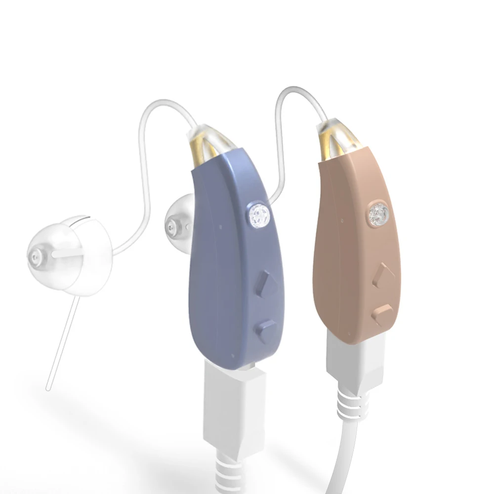 2024 Best Rechargeable Digital BTE Hearing Aid Adjustable Tone Sound Amplifier Portable Deaf Elderly Hearing Aids