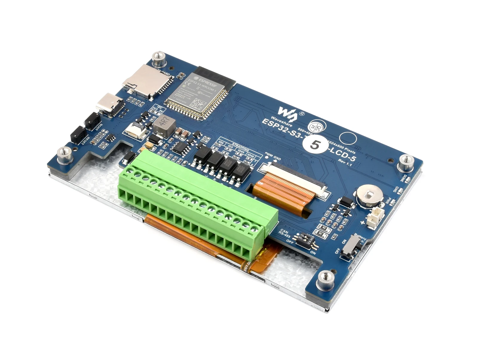 ESP32-S3 5 Inch Touch Display Development Board 240MHz LX7 Dual-Core LVGL GUI HMI Interface WiFi BLE 5 Board
