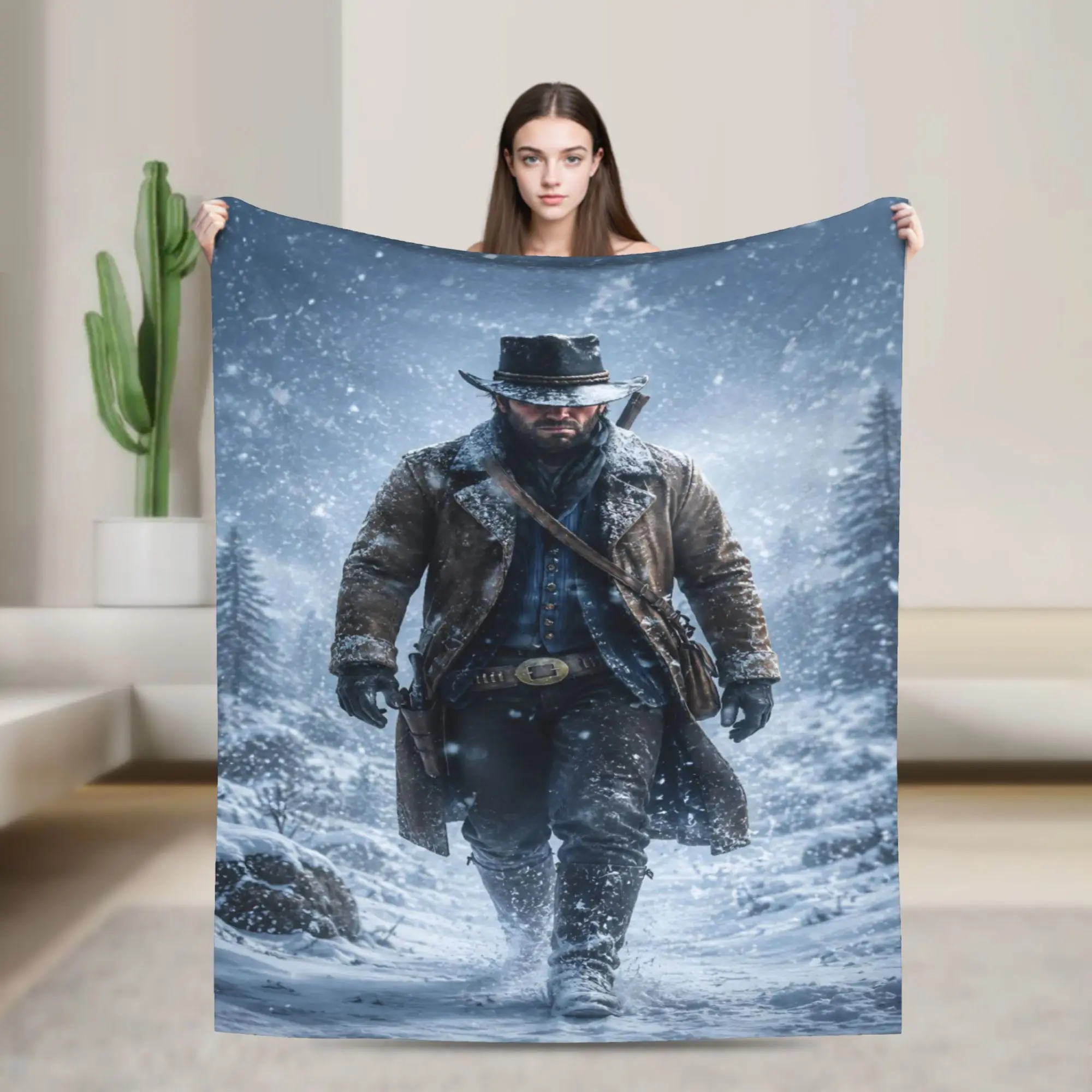Arthurs Morgans Blanket Soft Fleece Comfort Present  Throw Blanket Rug Piece