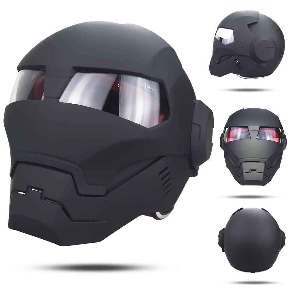 

New Iron Masei 610 Half Helmet Scooter Bike Moto Classic Gray Lente de visera para casco de motocicleta