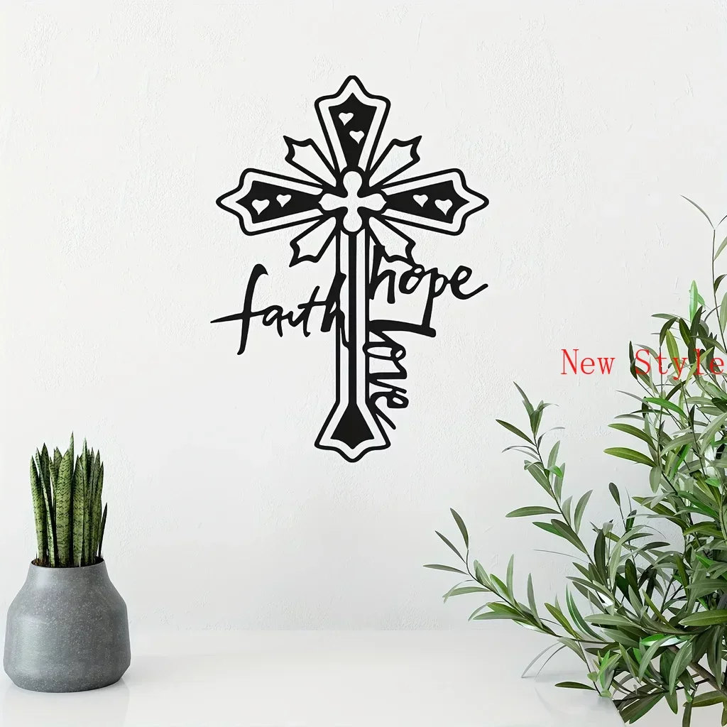 

Faith Hope Love Metal Art Ornaments Collection Wall Hanging Decor Sign Home Decoration Outdoor Porch Office Terrace Livingroom H