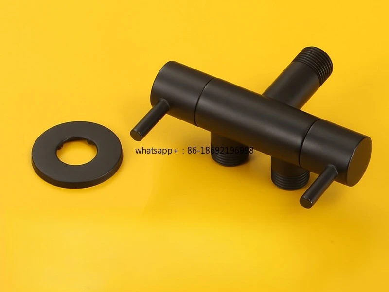 All-copper Double Control Angle Valve, One in, Two Out, Three Way Four-way Interface, Water Inlet Valve, Water Stop Valve