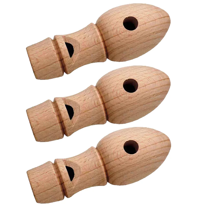 Apito de chamada de pássaros de madeira, 3 peças, instrumentos musicais para crianças, brinquedos para lembrancinhas de festa, recompensas em sala de aula, presente engraçado, kinder Spielzeug