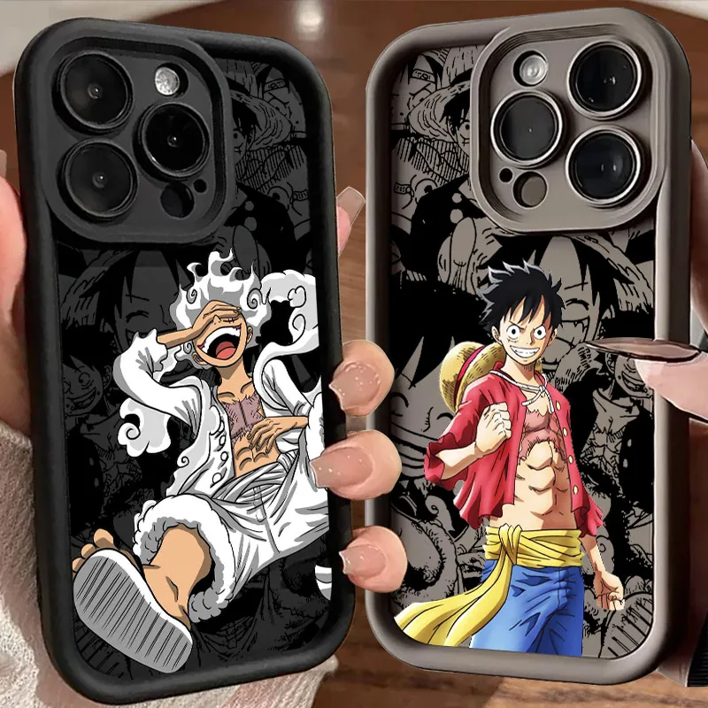 

Cartoon One Pieces Luffy Soft Silicone Case For iPhone 17 11 15 16 13 Pro Max 14 Plus 12 16 Pro 16E 17AIR Shockproof Phone Cover