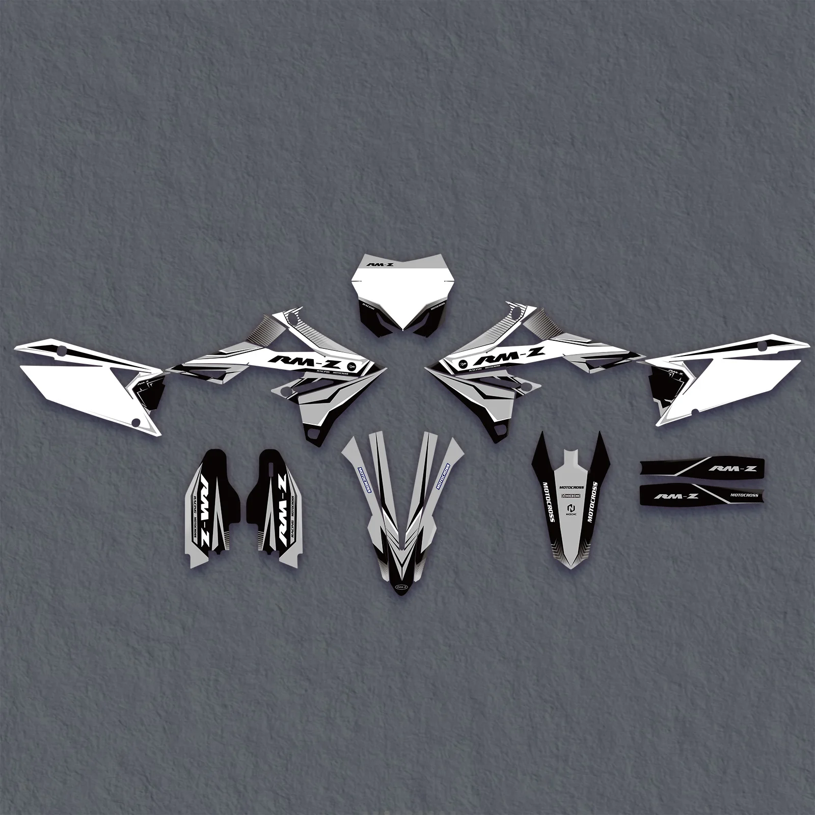 For 2025 Suzuki RMZ250 RMZ450 RMZ 250 450 2019-2025 Motorcycle Full Fairing Graphics Background Decals Sticker Custom Decoration