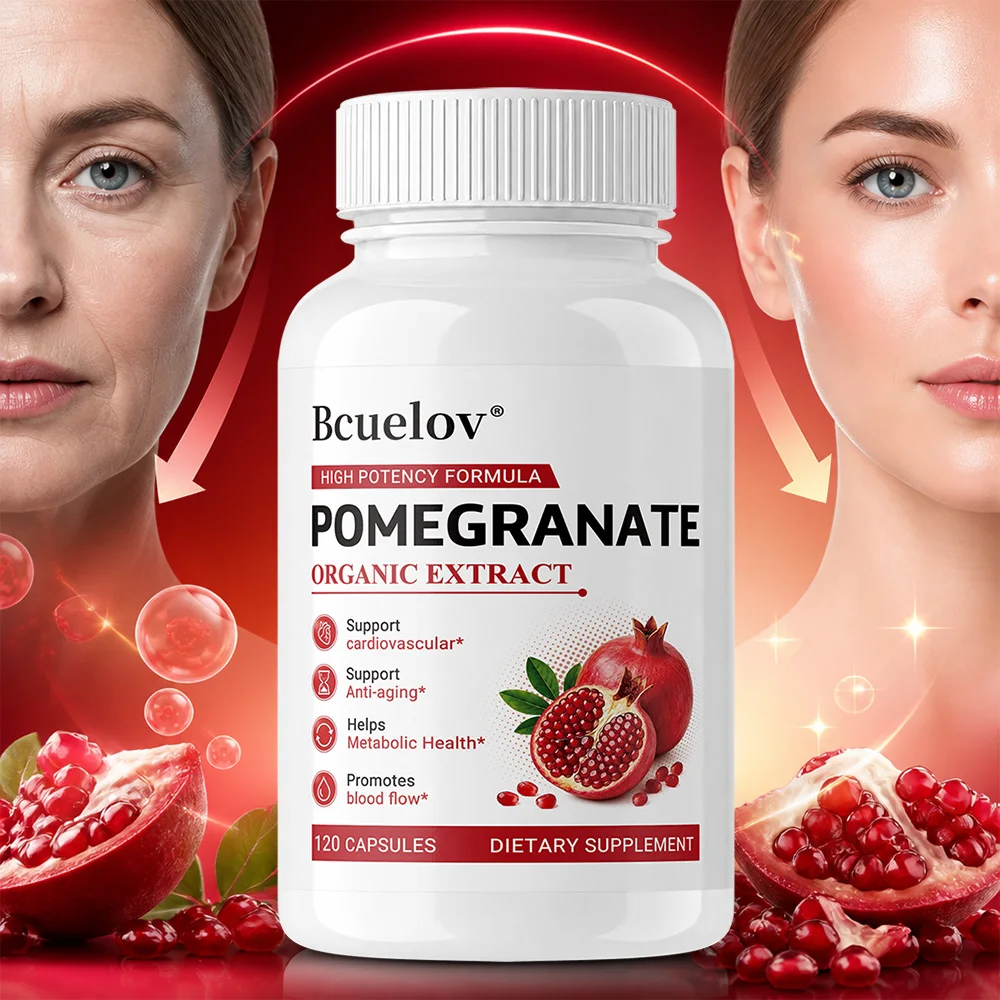 

Pomegranate Extract Capsules Vegetarian Capsules Antioxidant Supplement Natural Pomegranate for Heart Health and Joint Support