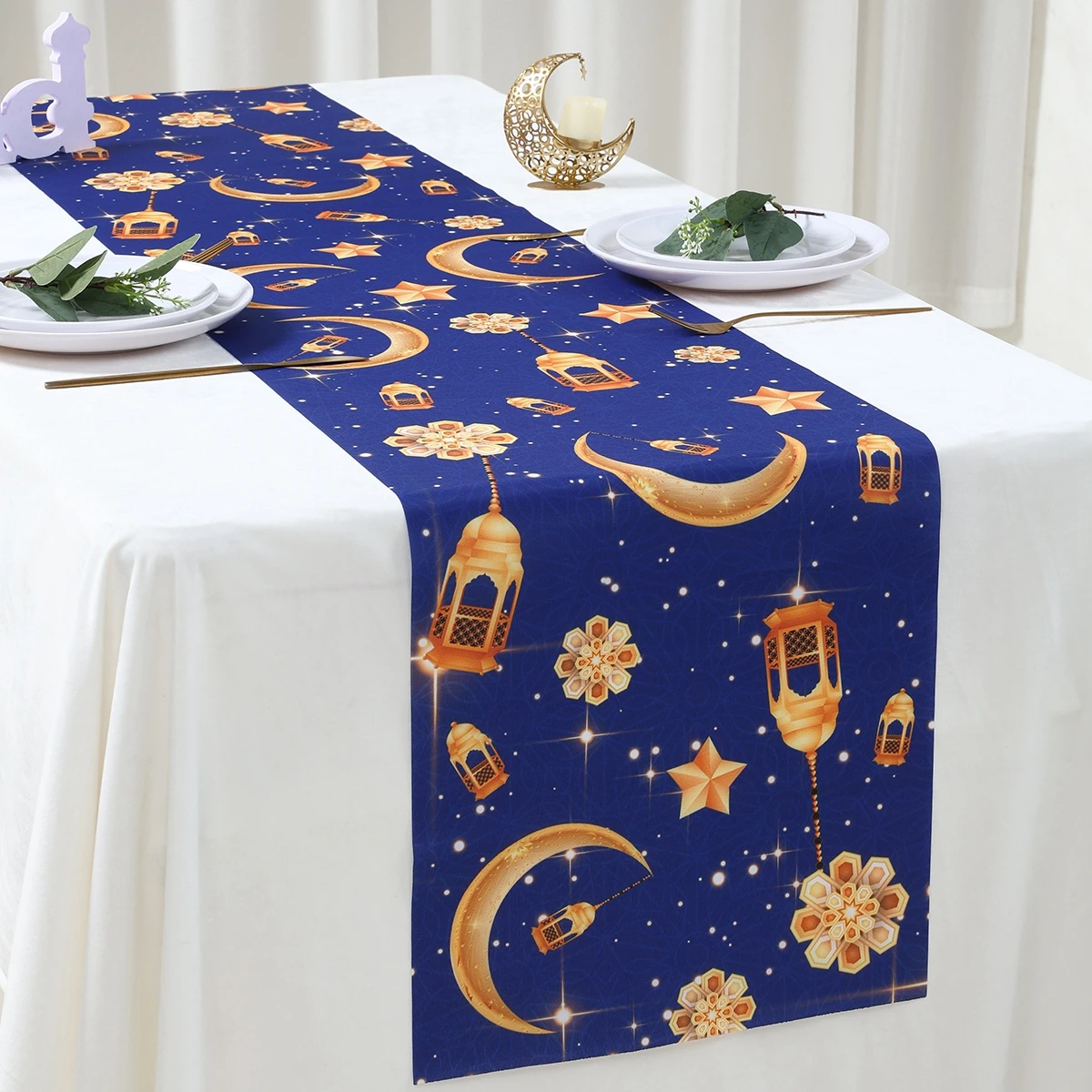 

Ramadan Kareem Polyester Table Runner Ramadan Decoration For Home 2025 Islamic Muslim Party Supplies Ramadan Gift EID Al Adha